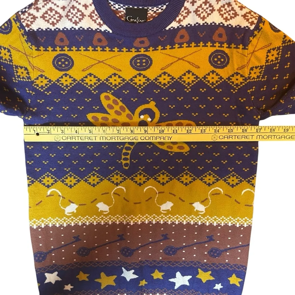 Laika Coraline Sweater Small Dragonfly Clip Holiday Exclusive Long Sleeve EUC - Image 11