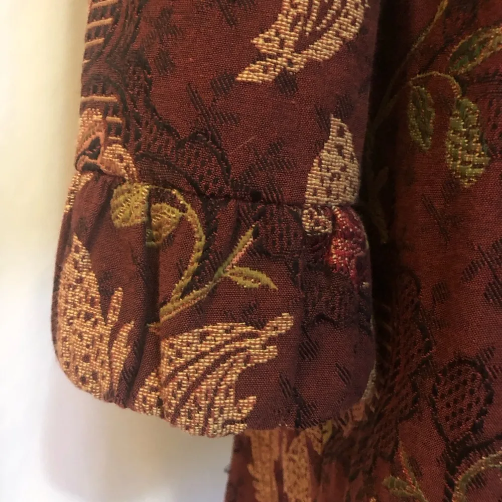 CAbI Vintage 749 Guinevere Jacobean Tapestry Long Coat Size 8 - Image 7