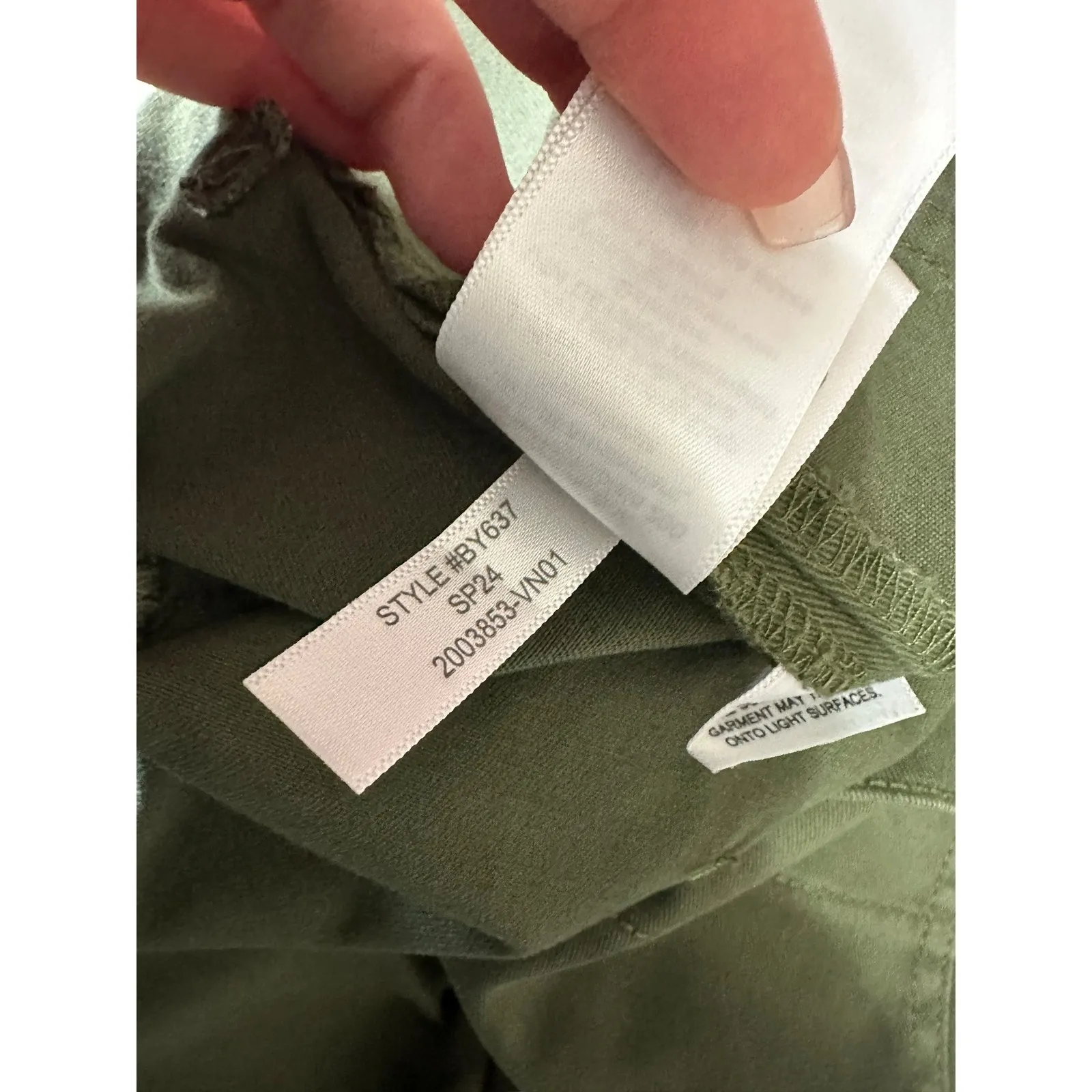 J. Crew Sailor slim wide-leg chino pant Olive‎ Green Womens Size 34 #BY637 - Image 5