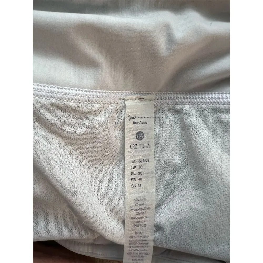 CRZ YOGA Women's High-Rise Lined Biker Shorts White Size 6 Standard Acti… - Image 7