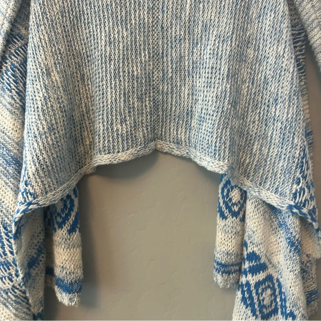 ⭐️Hollister blue and white boho duster long sleeve cardigan size XS/S - Image 13