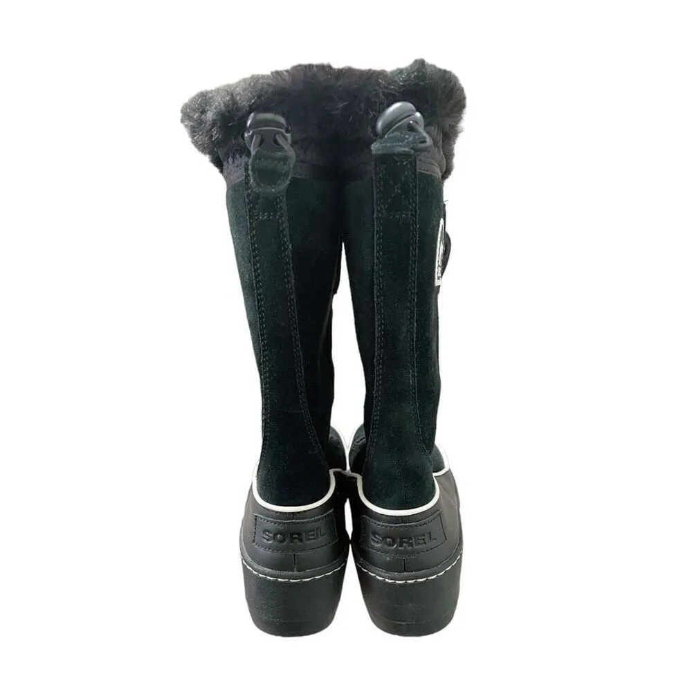 Sorel Tivoli III High Black Suede Fur Lace Up Snow Boots 6.5 - Image 6