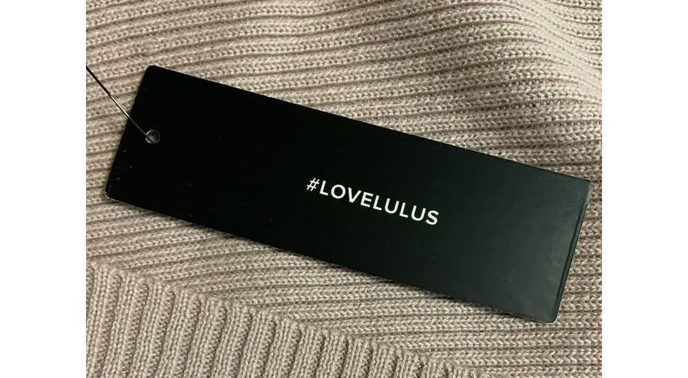 Women's Lulus Ribbed Soft Knit Front Split Midi Sweater Skirt Soft Pink Size M - Image 2