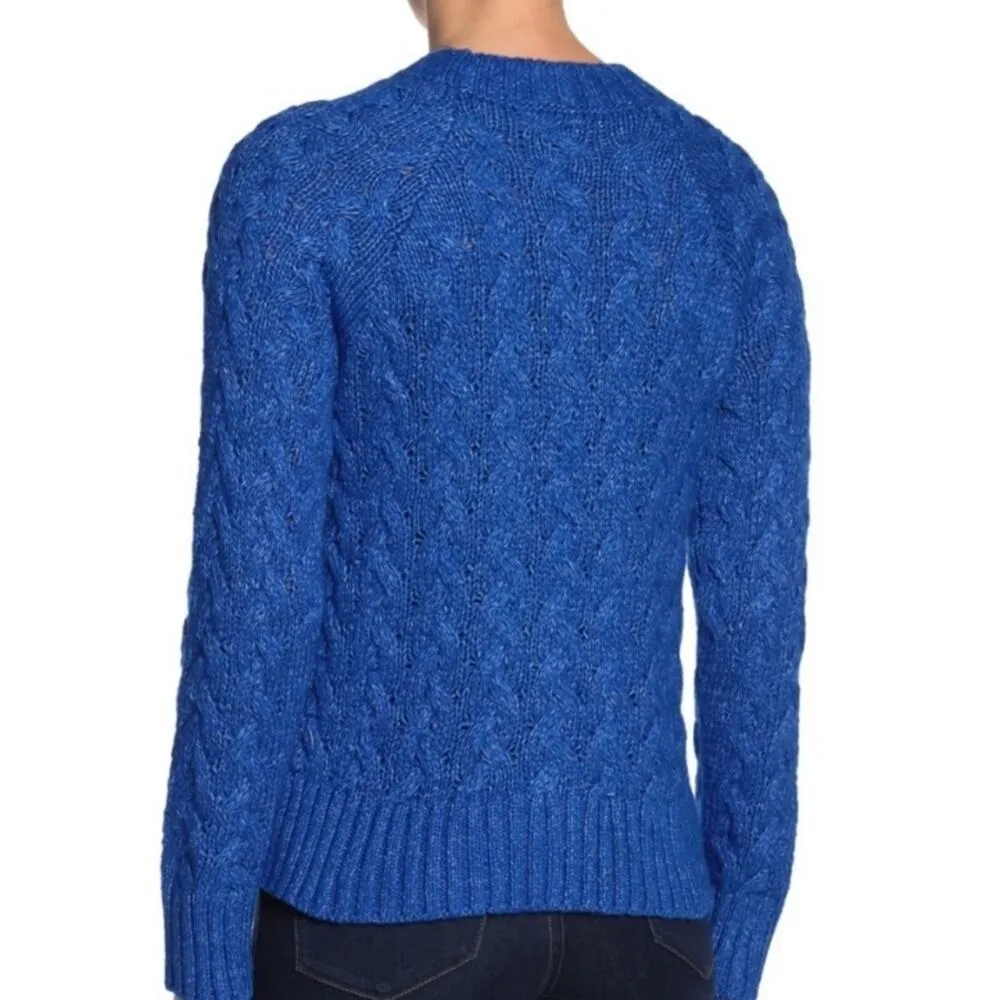 Lucky Brand Women's Quinn White Chunky Cable Knit Sweater Size Small - Image 11