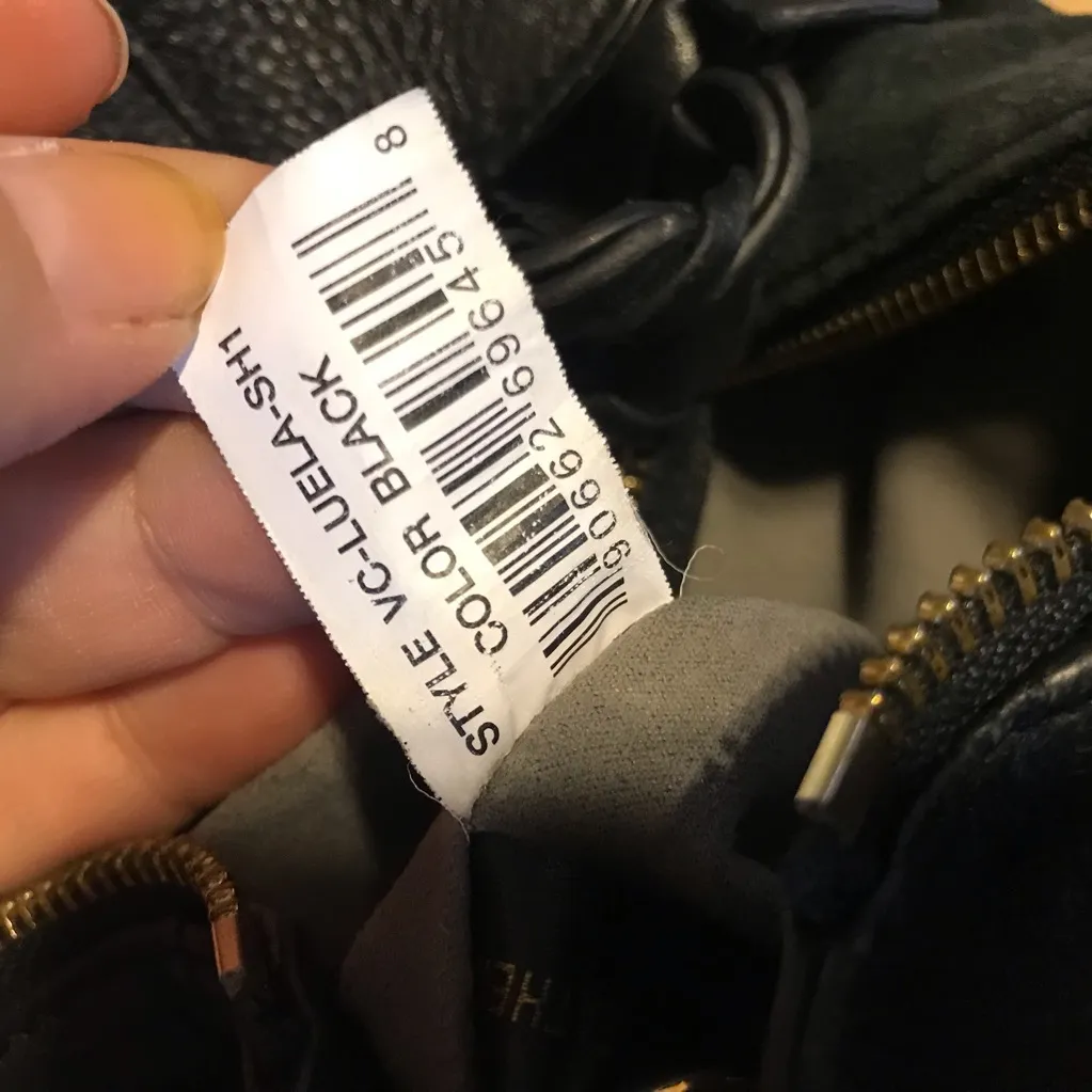 VINCE CAMUTO "LUELA" BLACK LEATHER & SUEDE BRAIDED HANDLE & DETACHABLE STRAP - Image 10