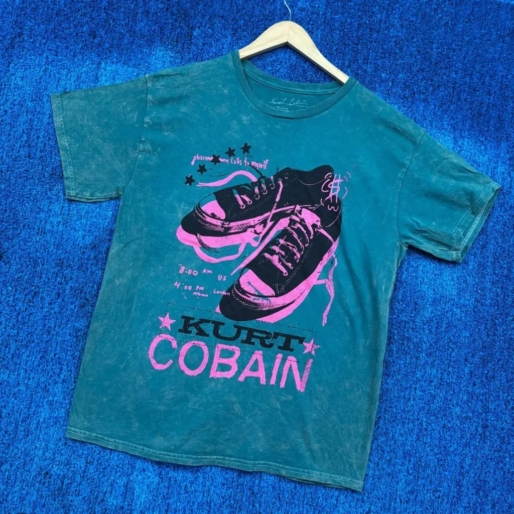 Kurt Cobain Alternative Rock Graphic T-Shirt Size Large - Image 3