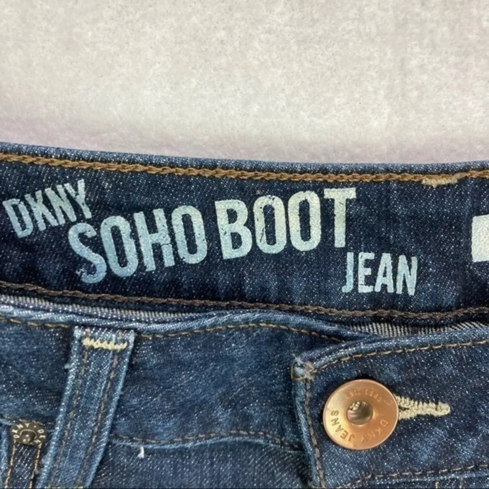 DKNY Stretch Dark Wash Denim Soho‎ Bootcut Jean - Image 4