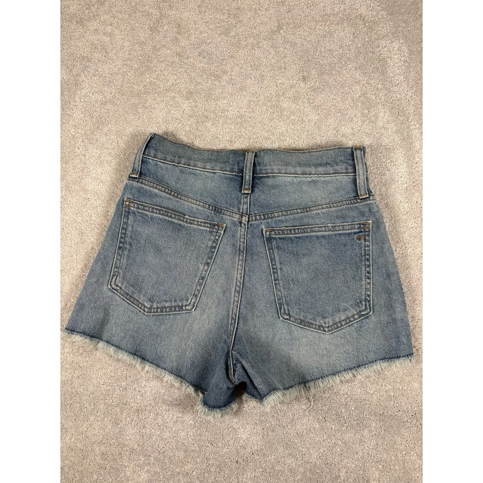 madewell the perfect jean short 26 fray raw hem medium wash - Image 7