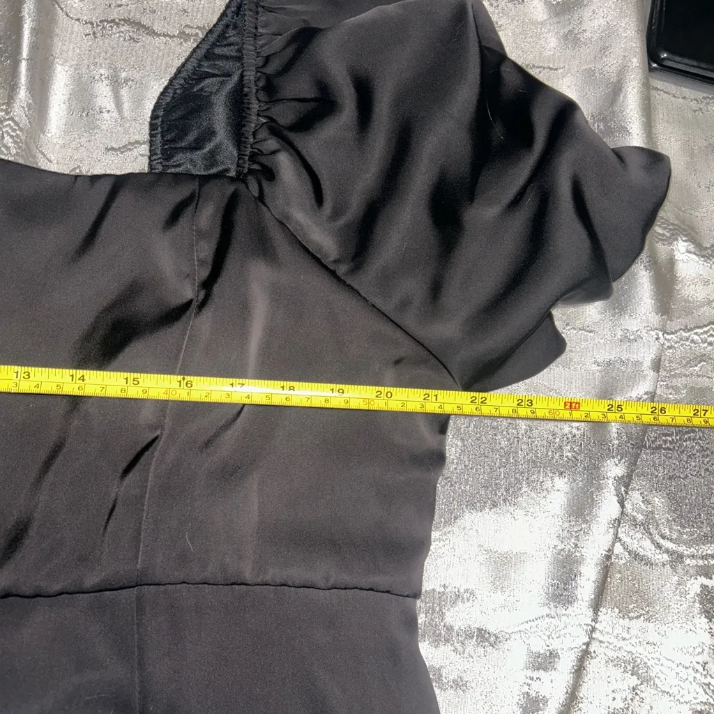 ARULA Elegant Black Puff Sleeve Mini Dress - Image 9