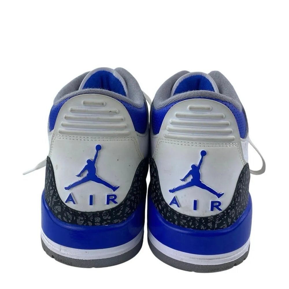 Nike Air Jordan 3 Retro Racer Men's White Blue Basketball Sneakers Shoes Size 12 - Image 3