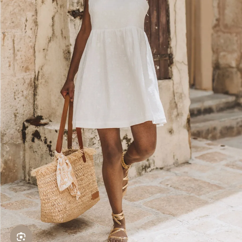 SAAJ Paris Robe Adele Corail coral linen viscose Mini Dress size 6 resortwear Orange - Image 10