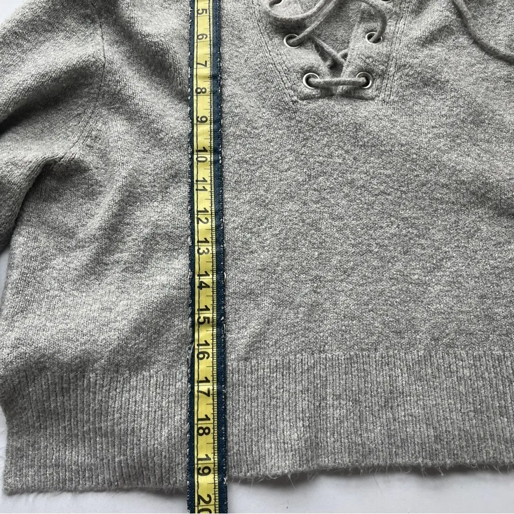 Juicy Couture Gray Lace-Up Sweater Vtg 90s Y2K - Image 7