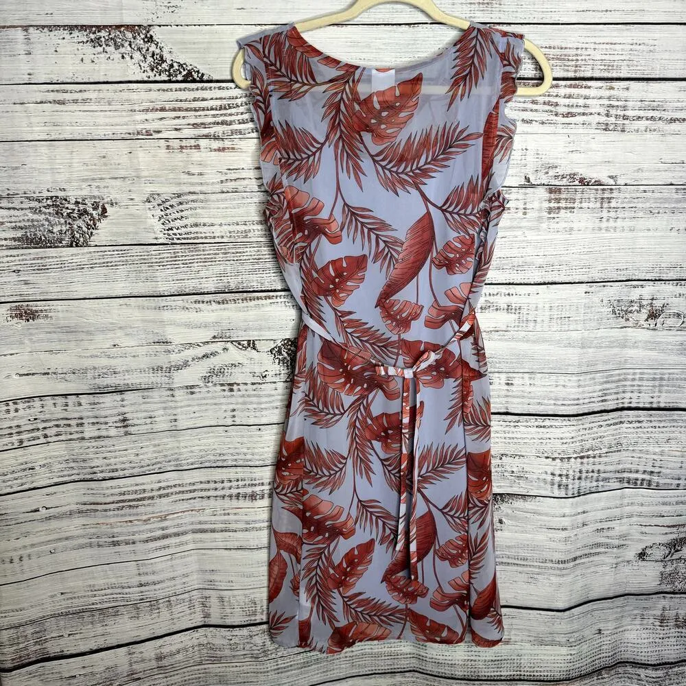 CAbi Isabel Dress 5381 Palm Blue Coral w/ Detachable Slip-S - Image 5