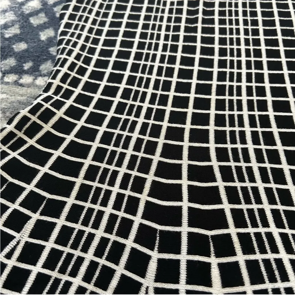 The Limited Checkered Windowpane Sweater Dress Drop Waist Stretch Knit Office - Image 10