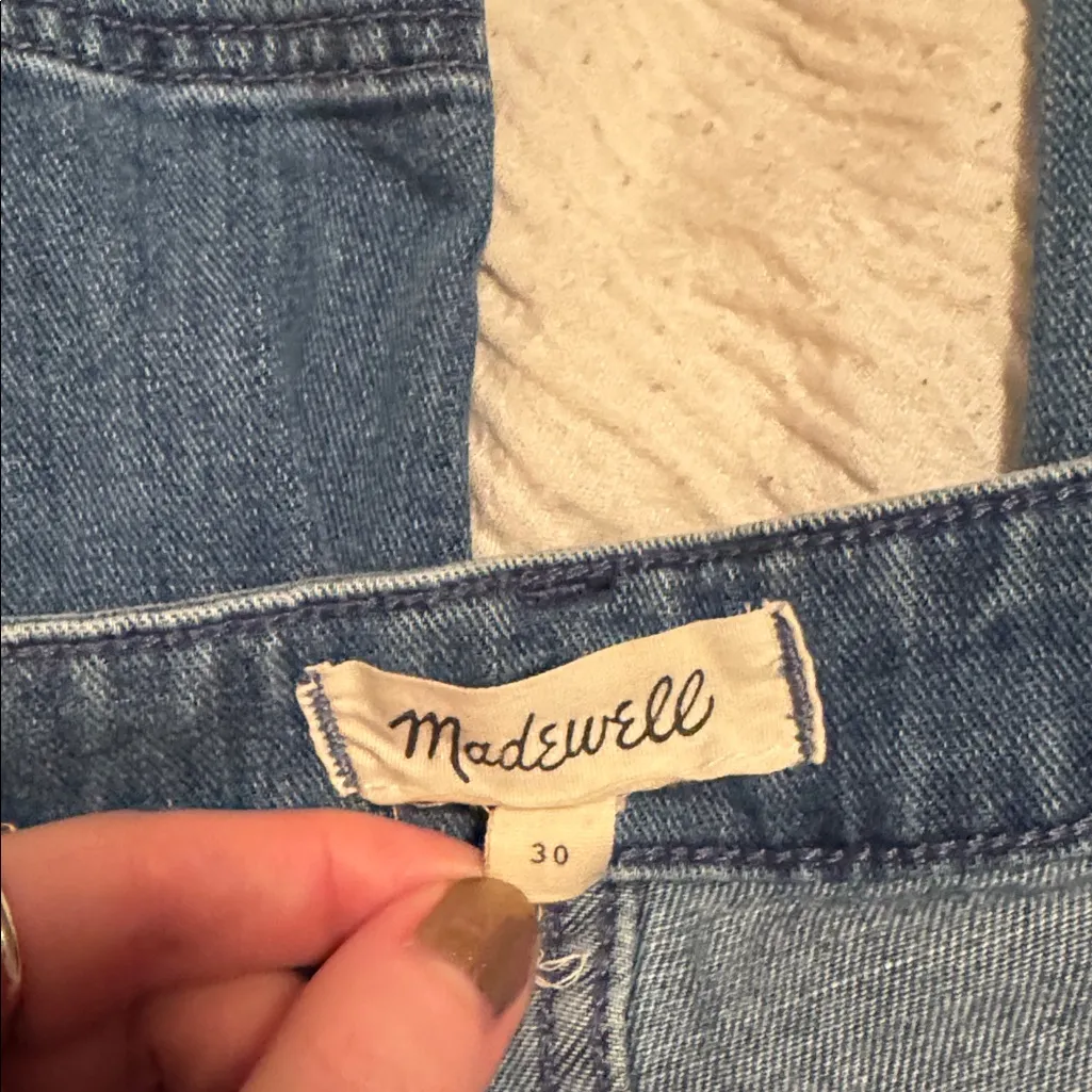 Madewell Wide Leg Cropped Jeans with Rainbow Embroidery - Image 2