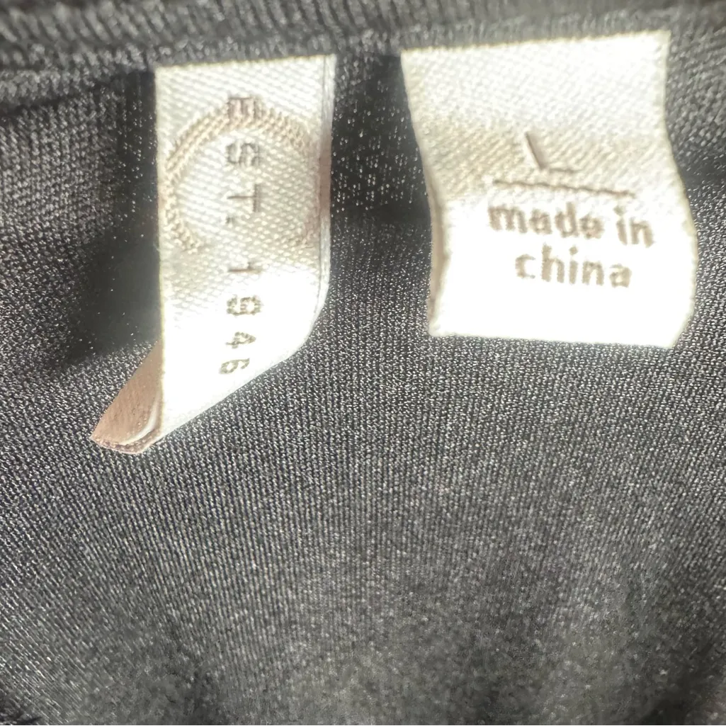 Cato floral embroidered black longline tulle overlay top size large - Image 4