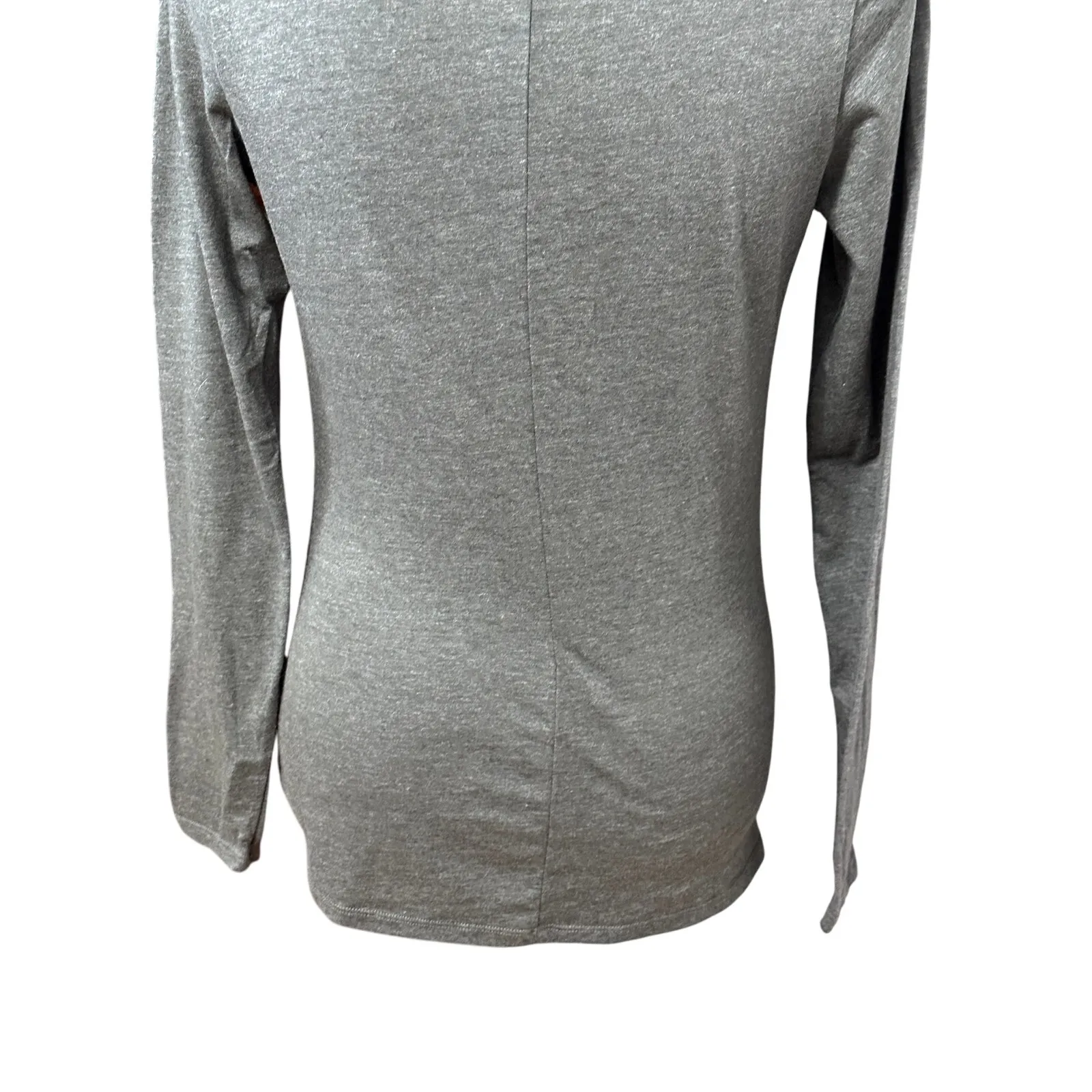 Fabletics Pullover Top Twisted Side Scoop Neckline Long Sleeve Heathered Gray XS - Image 8