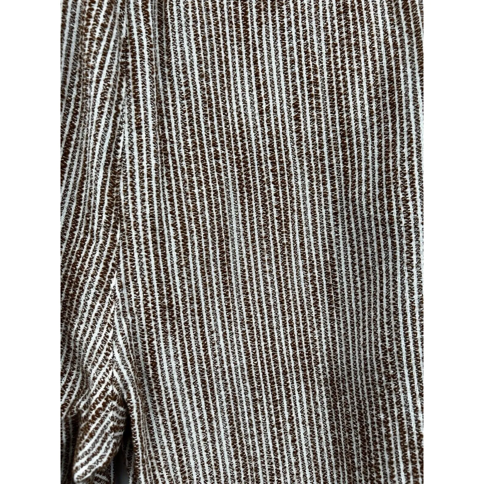 Free‎ People Pants Womens Brown White Light at Sunrise Crop Drawstring Size 6 - Image 6