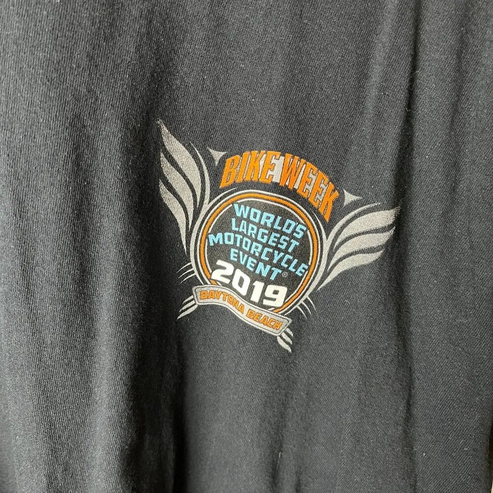 2019 Bike Week 78th Anniversary T Shirt Black 2XL XXL Motors Graphic Tee Cotton Size undefined - Image 5