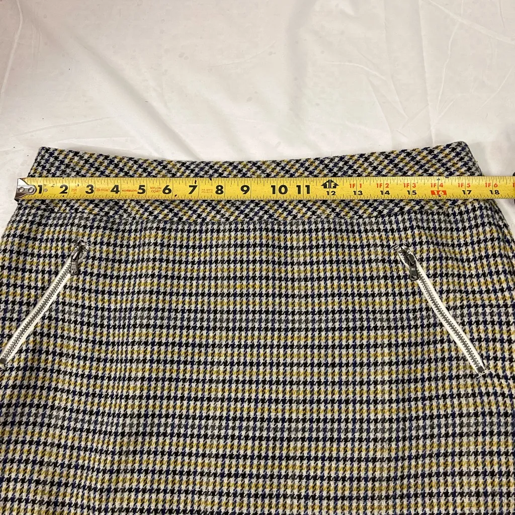 Talbots houndstooth A-line skirt polyester and wool blend‎ Size 12 - Image 4