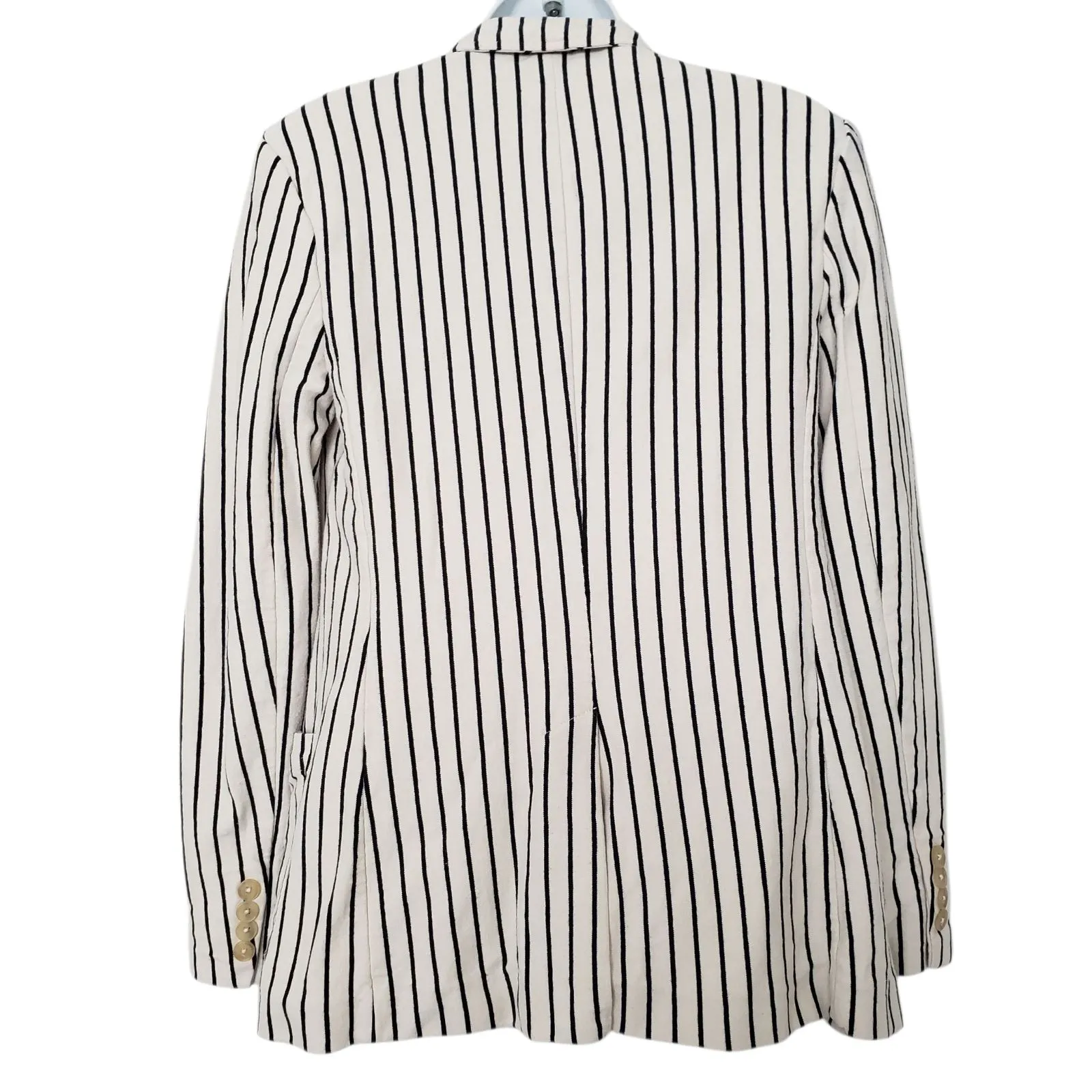 Polo Ralph Lauren Blazer Jacket Womens 10 Striped Lion Crest Patch - Image 8