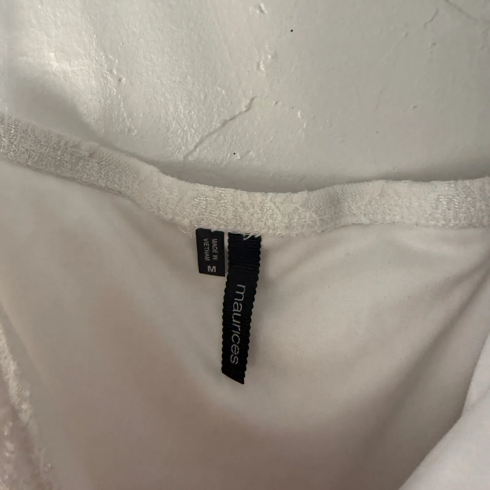 Maurices White Lace Cami Tank Top M Floral‎ Lined Y2K Coquette Layering Stretchy - Image 5