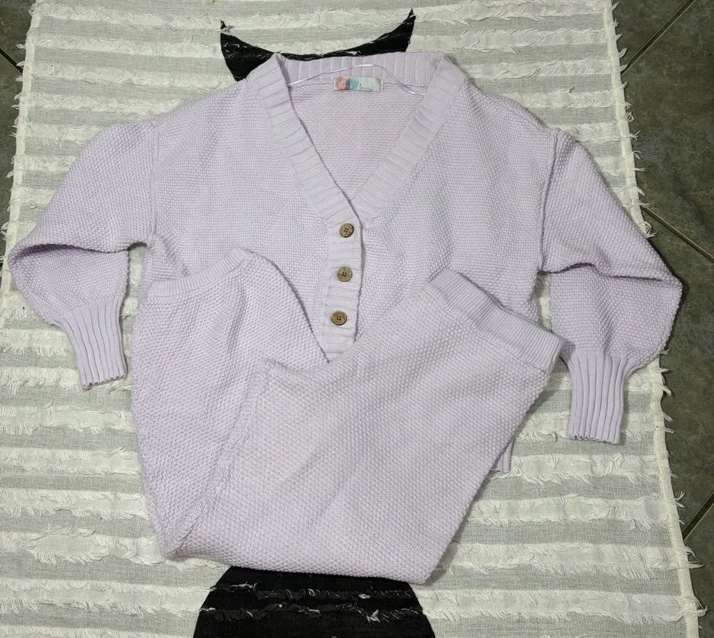 Free People Hailee Cardi Set Lilac Small Excellent Condition Worn Twice Boho - Image 1