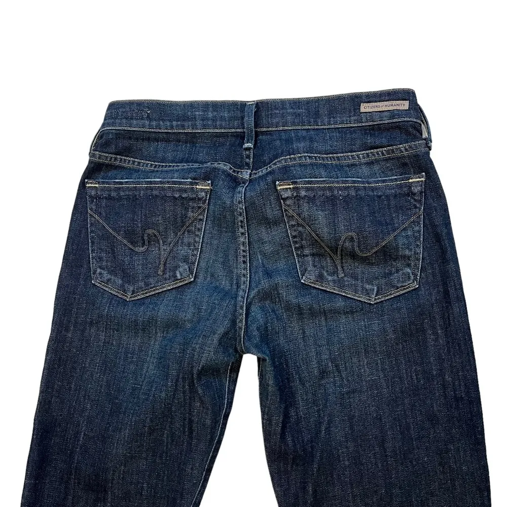 Citizens of Humanity Ava Low Rise Straight Leg, Dark Wash, Sz W28/33L - Image 10