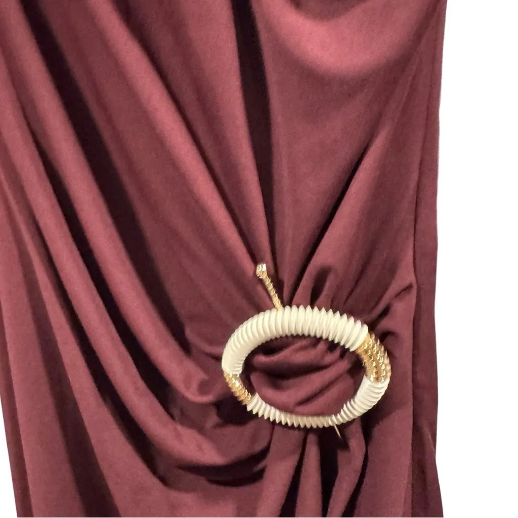 Nicholas‎ Chloe Stretch Jersey One Shoulder Midi Dress 8 Cocktail Formal Party Purple - Image 6