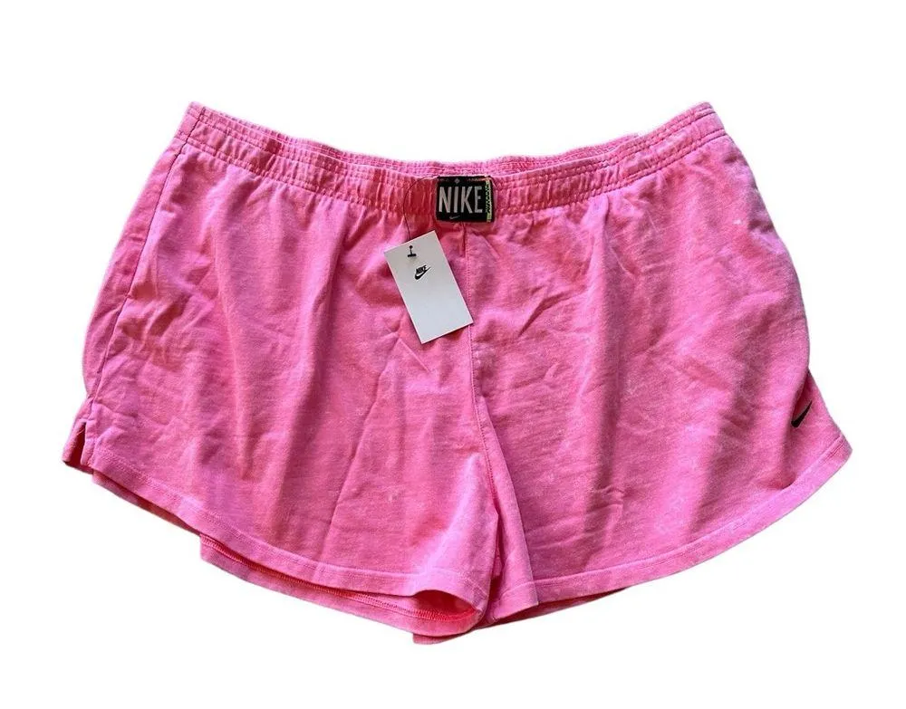 NWT NIKE Sportswear High Rise Wash Short Baby PINK SZ-2X - Image 7