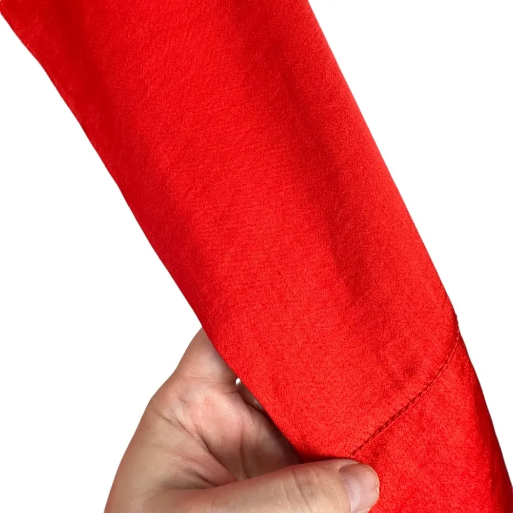 Treasure & Bond x Something‎ Navy Sz XS Red A Line Flared Sleeve Mini Dress - Image 6