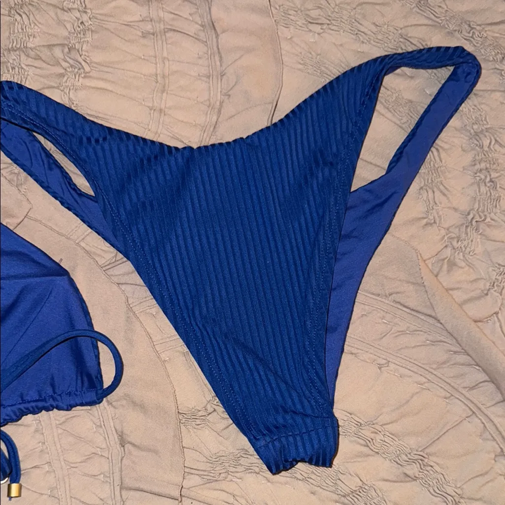 Vitamin A The Classic Sapphire blue EcoRib medium Bikini bottom - Image 3