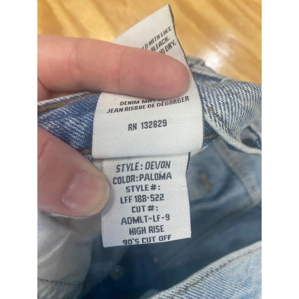LOVERS & FRIENDS Blue Devon 90's High Rise Cutoff Denim Shorts Size 27 NEW (b4) - Image 5