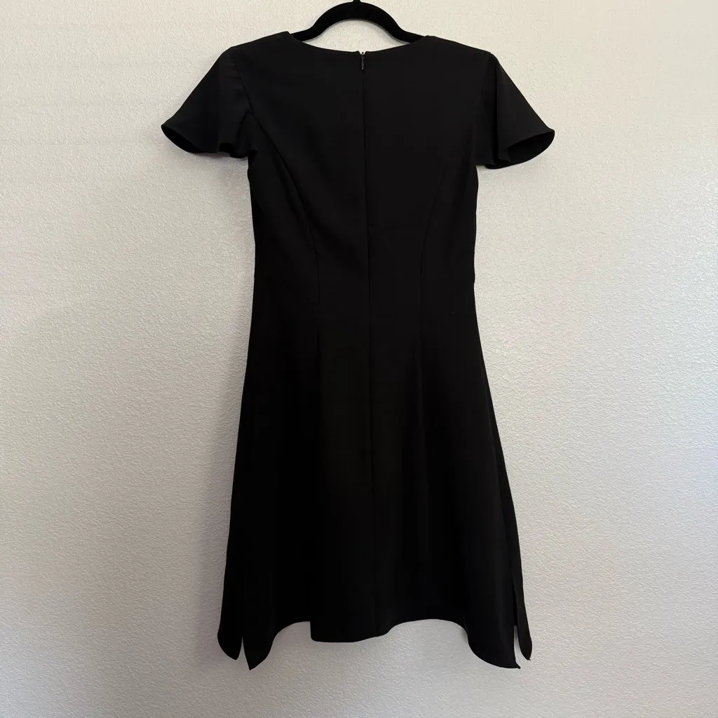 Amanda Uprichard Little Black Dress Flutter Sleeve XS - Image 5