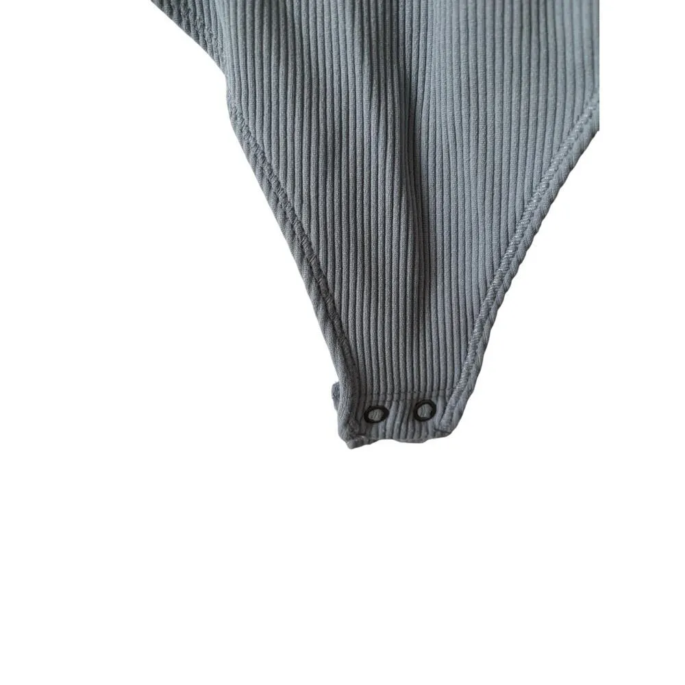 Abercrombie & Fitch Blue/Gray Bodysuit - Image 4