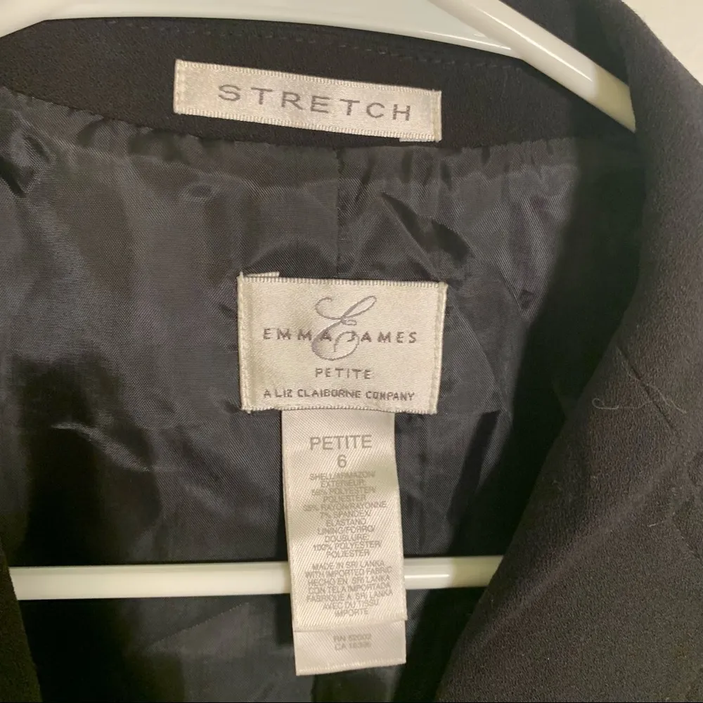 Emma James  Liz Claiborne 2 Button Blazer Black - Image 7