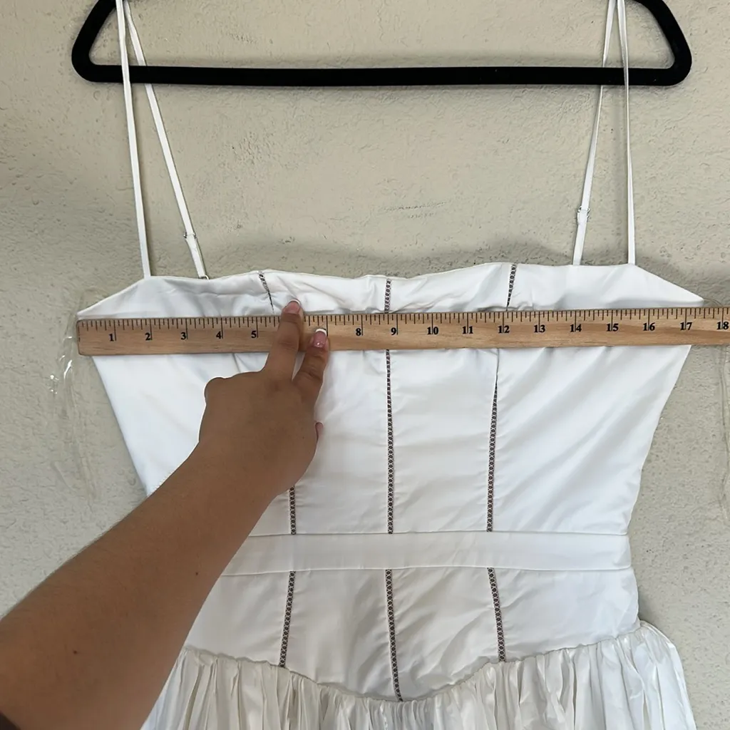 HOUSE OF CB M D-DD 'Ysabella' White Cotton‎ Maxi Sundress NWOT - Image 8