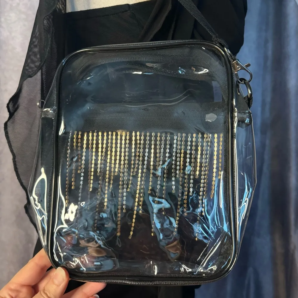 Rhinestone Clear Crossbody Handbag Shoulder Bag Stadium Approved Events Concert - Image 4