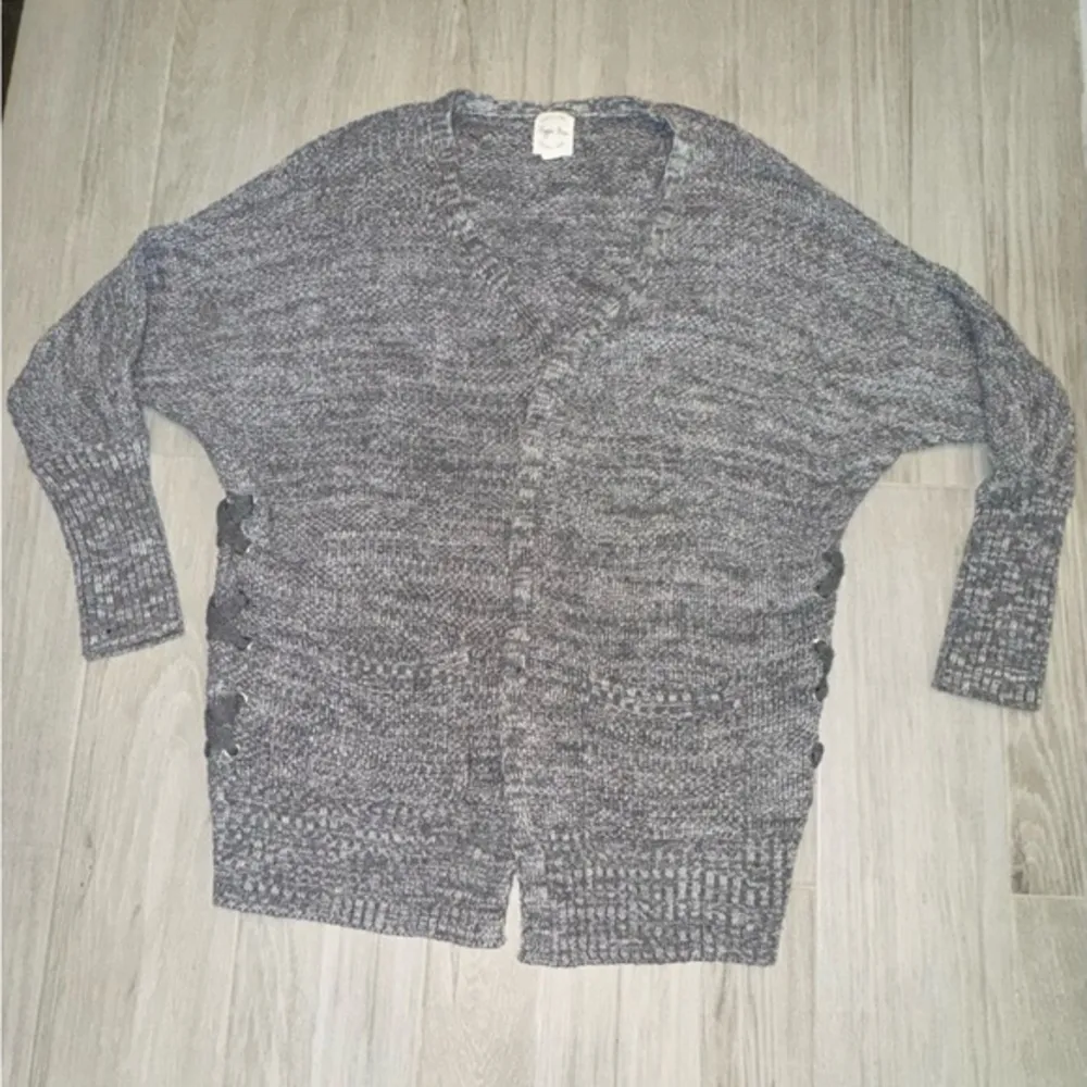 Gray Knit Cardigan - Image 2