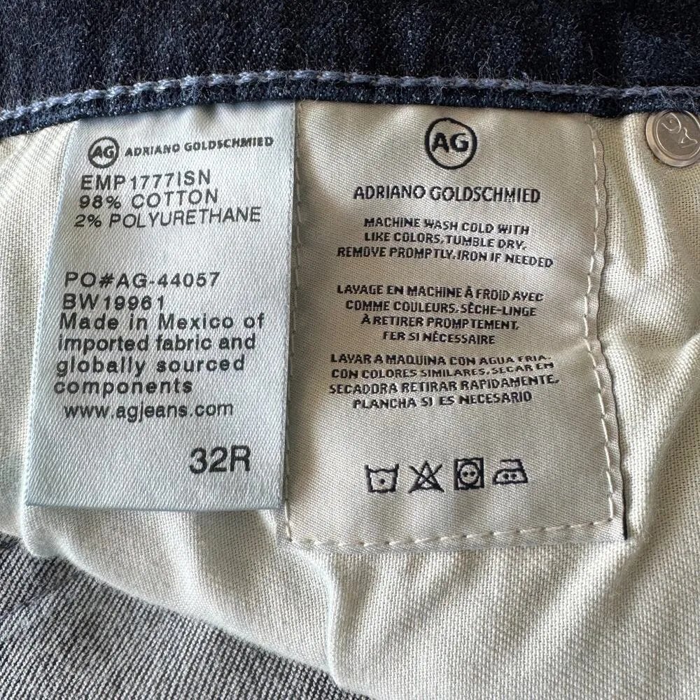 Adriano Goldschmied AG SZ 32R Farrah Skinny Ankle Jeans Stretch Dark Wash Blue - Image 12