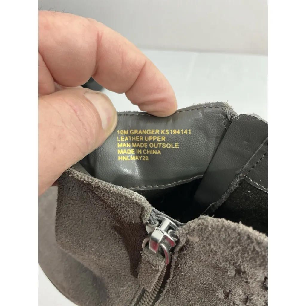 Womans Kensie Granger Ankle boots 10 M Gray Side Zip,block Heel Almond Toe - Image 7