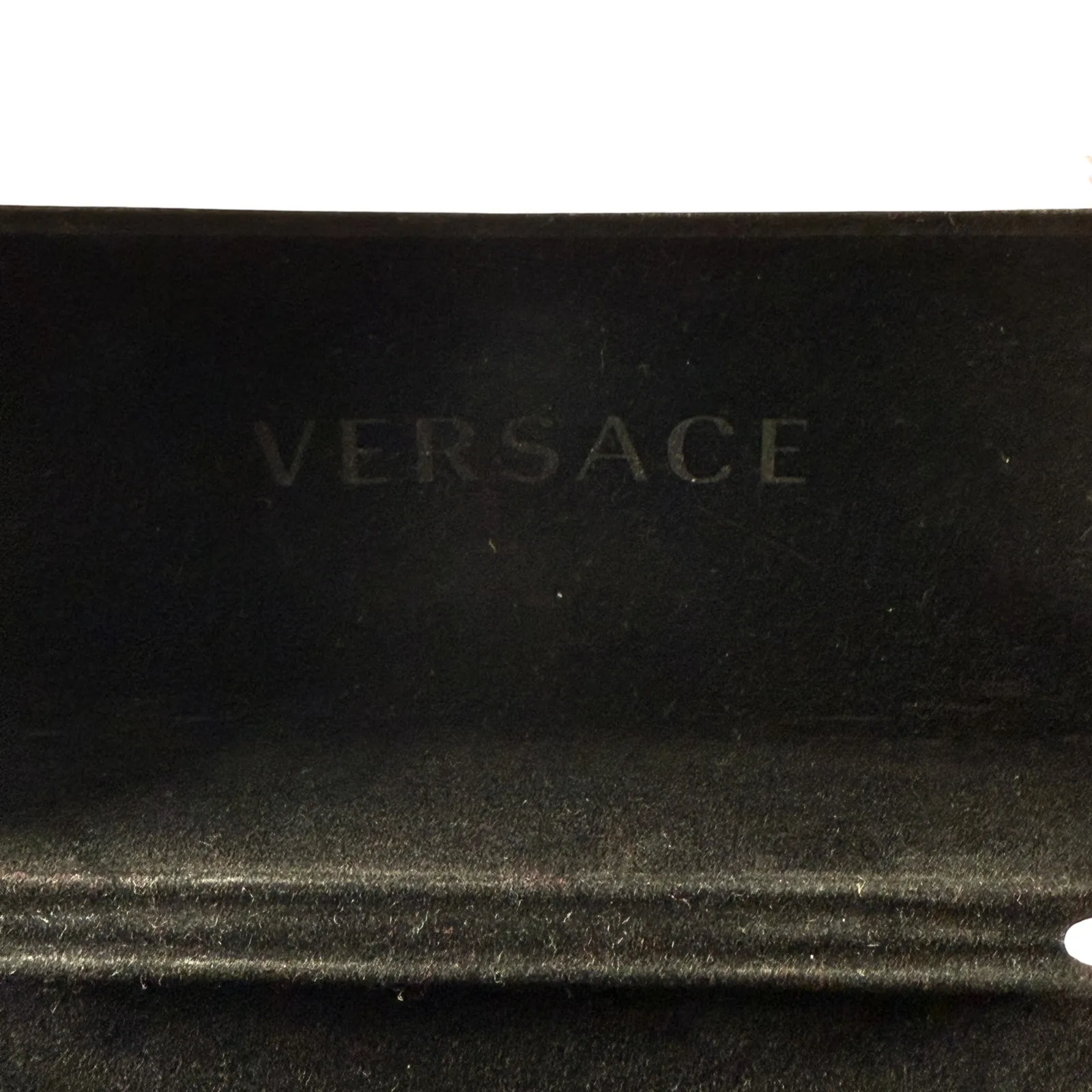 Versace White Leather Sunglasses Case Hard Shell Eyeglass Glasses Holder‎ - Image 5