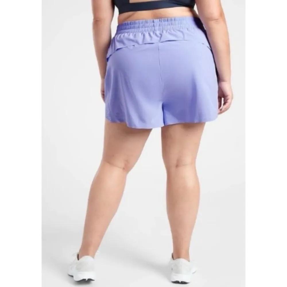 Athleta Printed Hustle 3” Shorts - Size 1X‎ - Fiji Veil Grey - NWT - Image 5