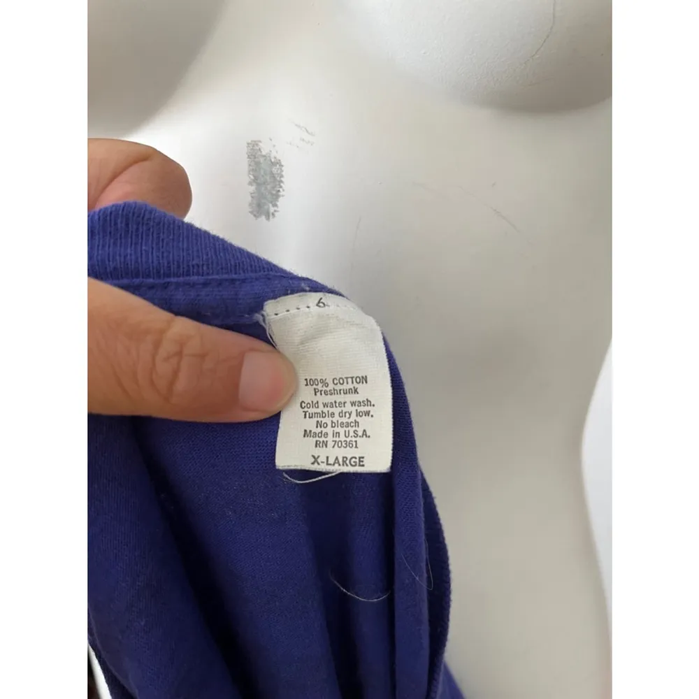 Vintage 90s single stitch purple black stripe key west Florida crew necT - Image 5