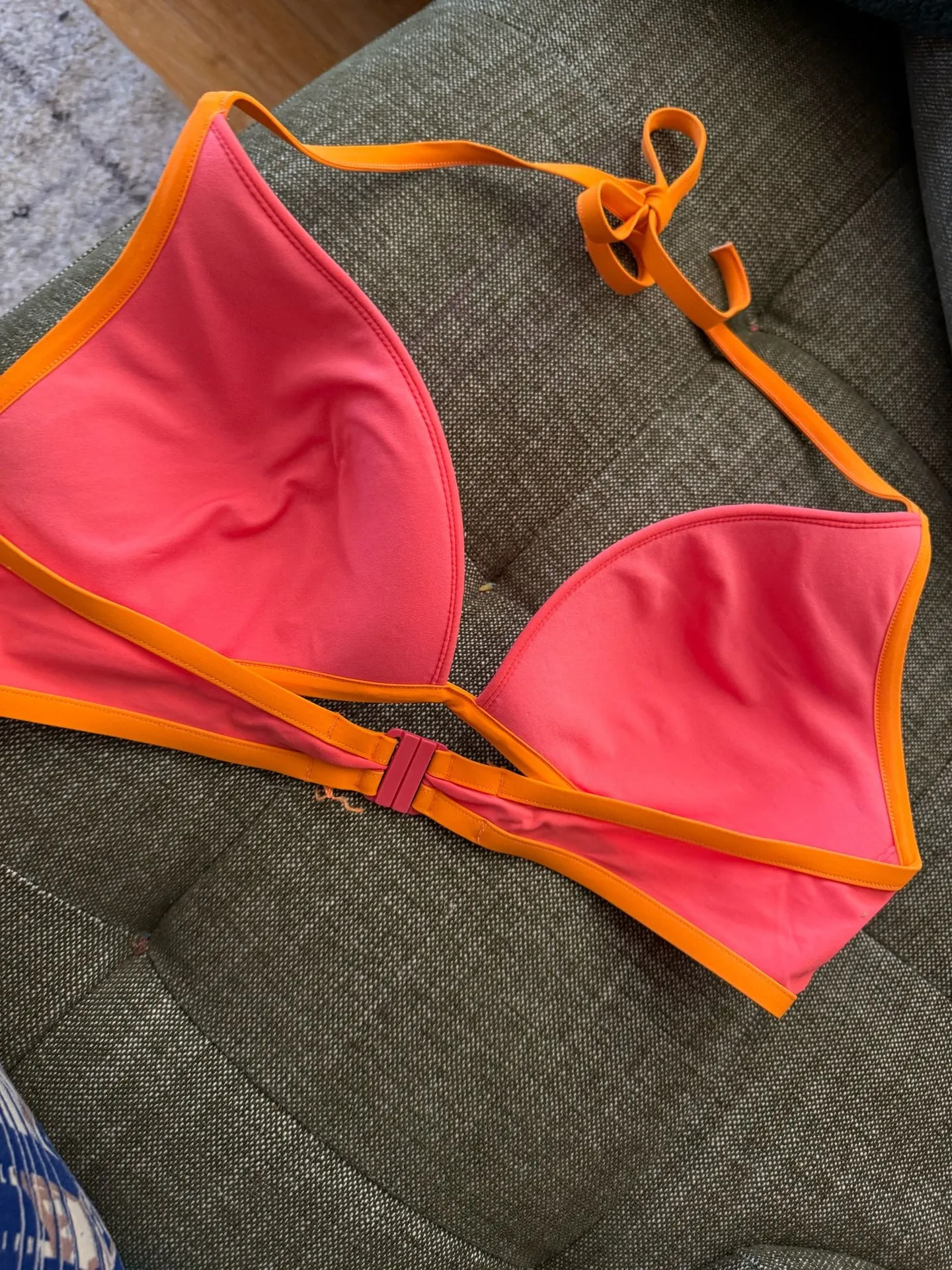 Victoria secret triangle padded bikini top coral 36C  - Image 5