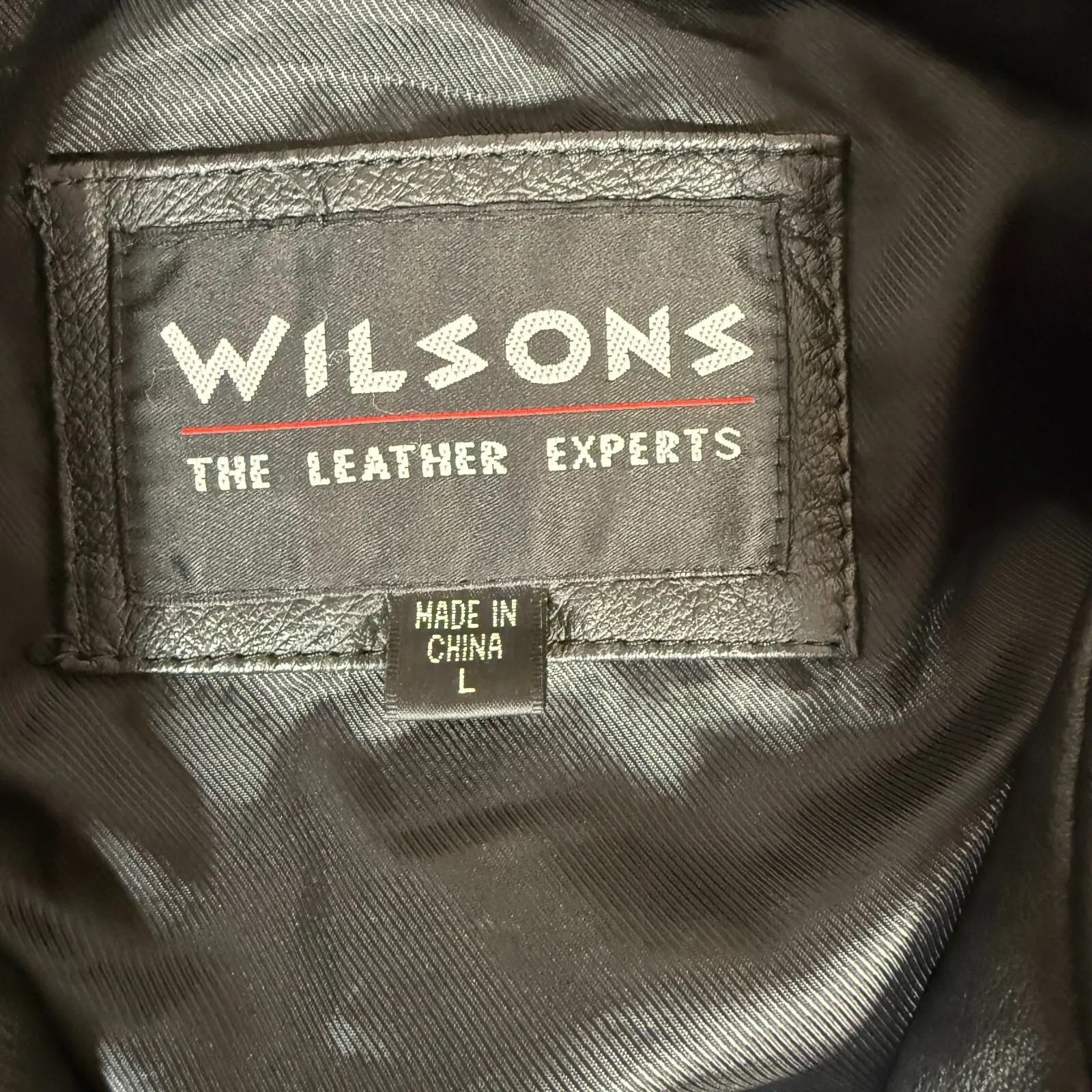Vintage Wilson's Women's Mid Length Leather Waist Tie‎ Jacket Size L Moto Black Size L - Image 6