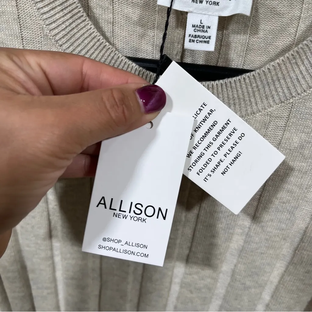 NWT Allison New York FRANCESCA DRESS size large cotton long sleeve long dress - Image 5