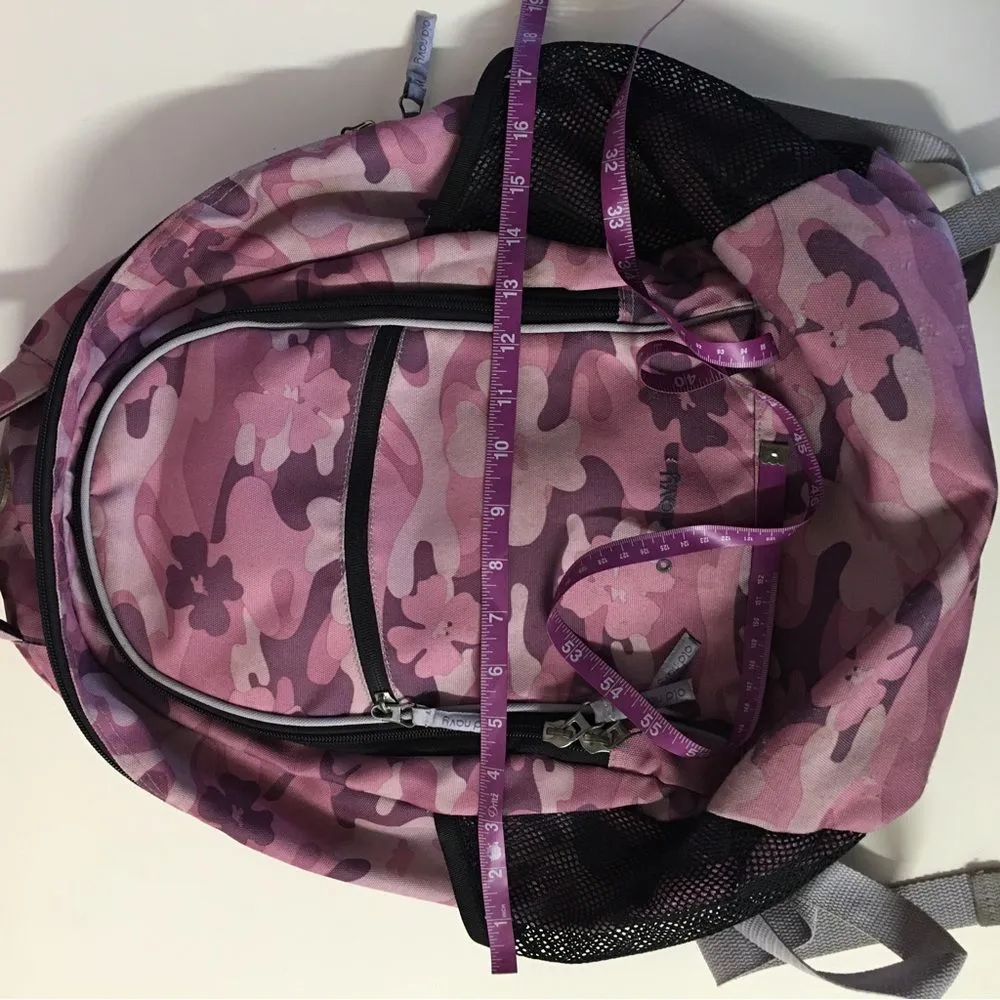 Vintage Y2K Old Navy Purple Camo Print BackPack GUC - Image 6