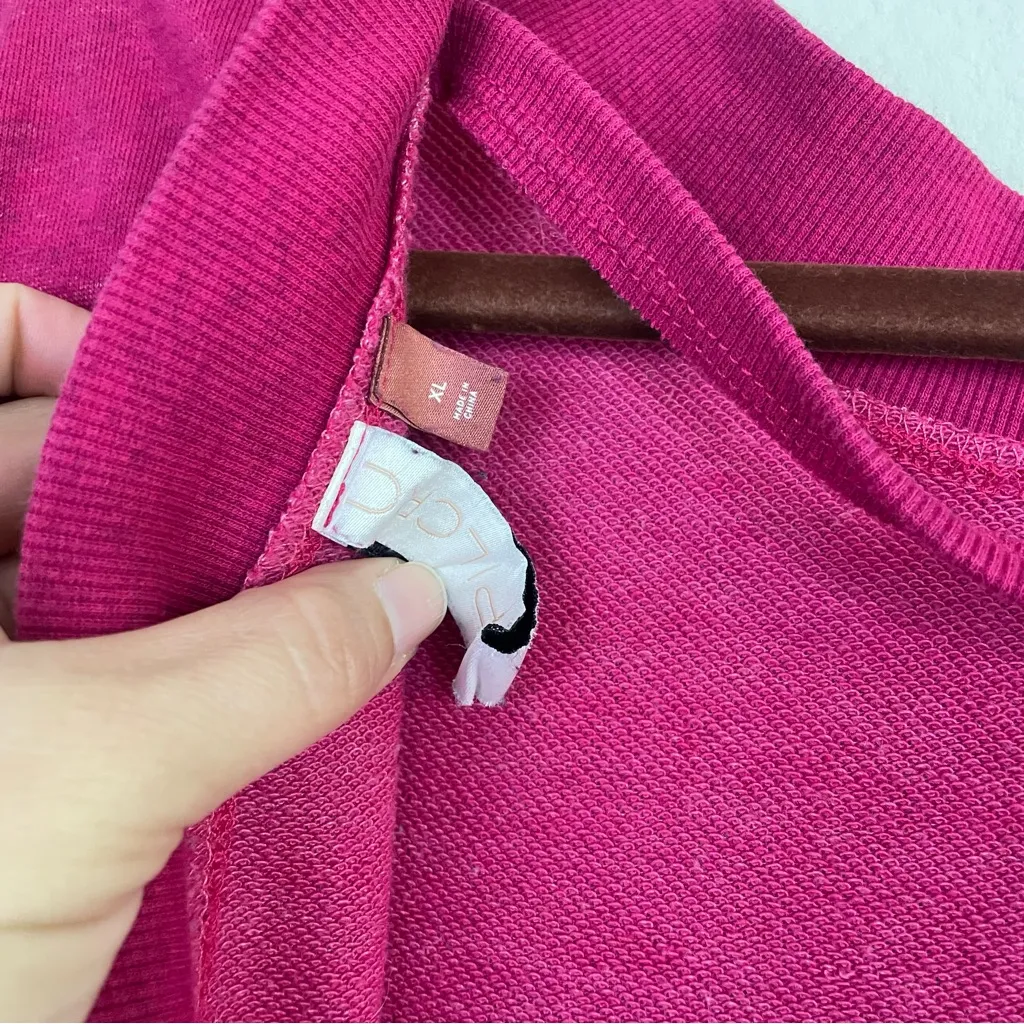 Pilcro‎ Ryanne Open Back Sweatshirt Magenta Pink by Anthropologie Size XL - Image 6