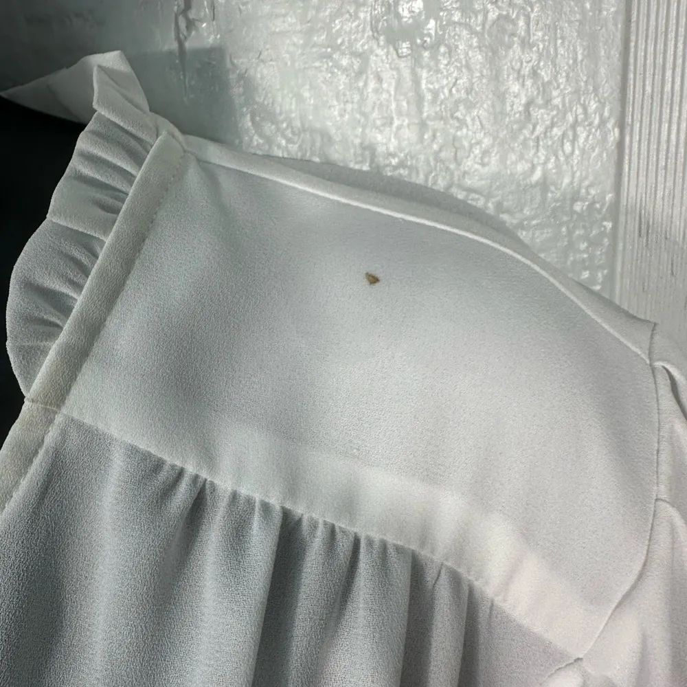 Calvin Klein Chiffon White Long Sleeve Blouse Size Small NWOT - Image 3